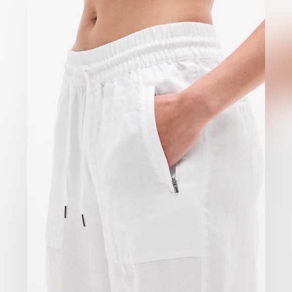 Athleta Linen Pants Retreat Linen High Rise Wide Leg Pant Women's size 14 - Picture 3 of 11